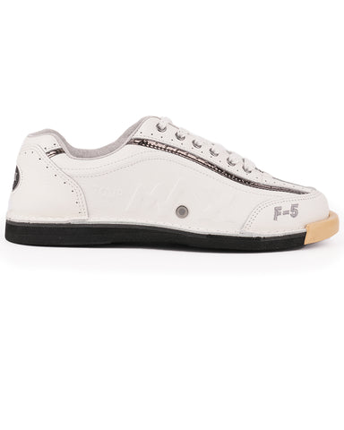 maxwelter f-5 tour bowling shoes white leather side'